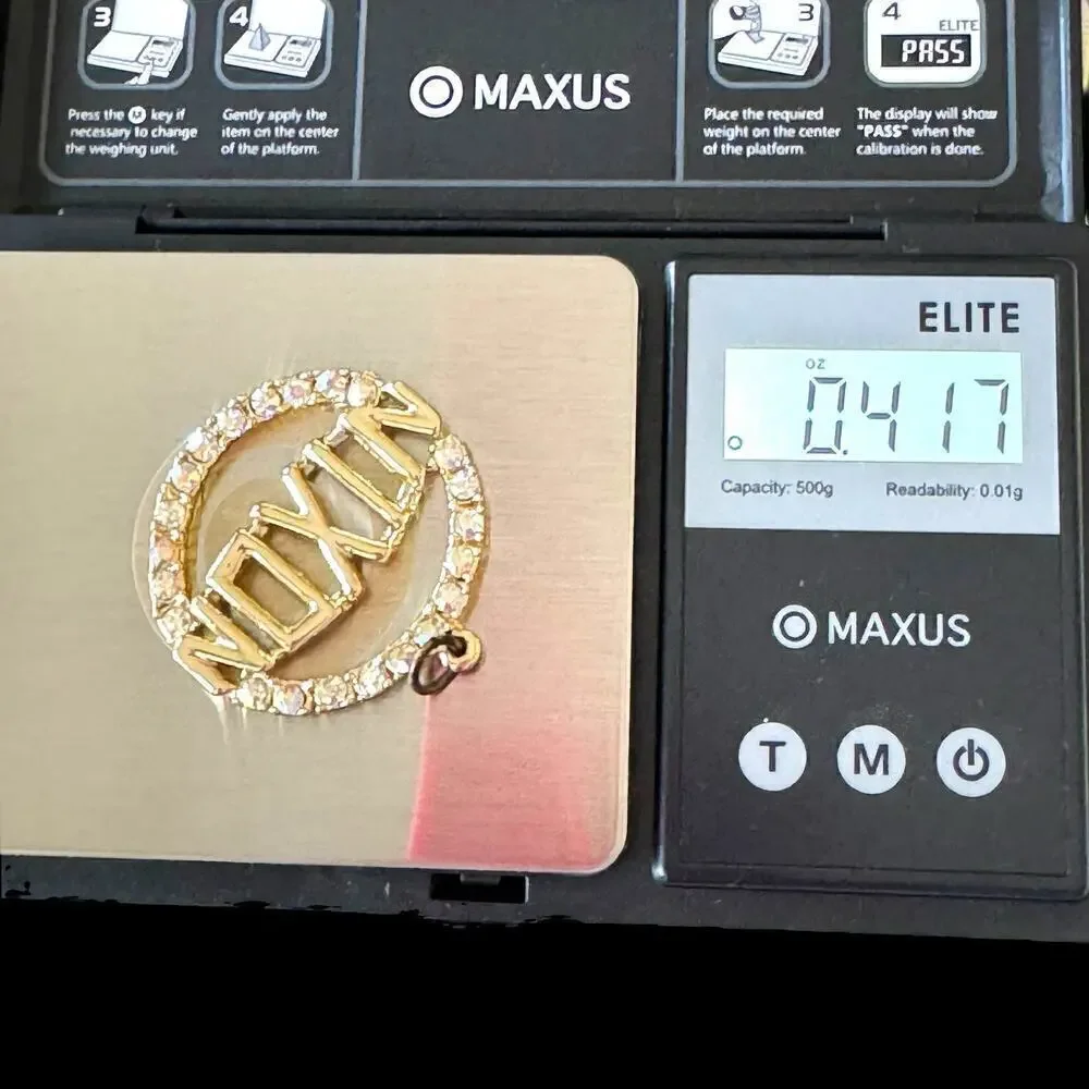 Signed NIXON President AB Rhinestone Jeweled Pendant 1.5